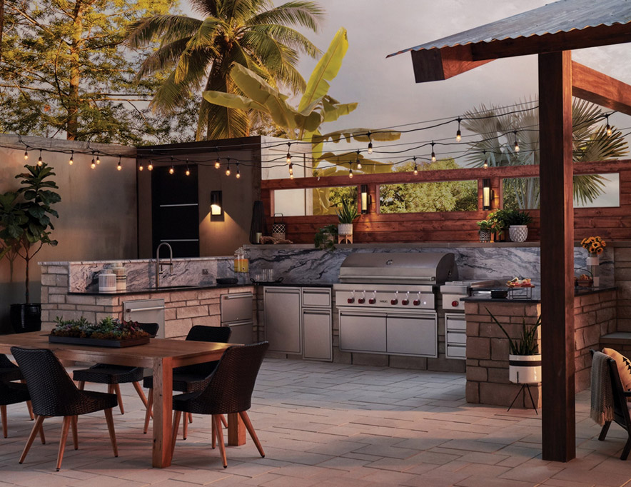 wolf outdoor kitchen